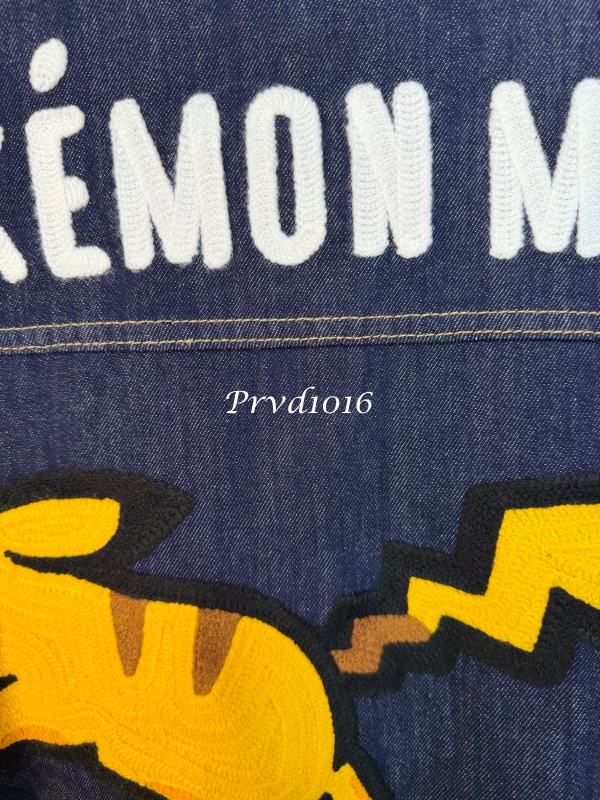 實拍免運 HUMAN MADE x Pokemon 皮卡丘 聯名款 刺繡工裝 丹寧外套 美式復古 潮流穿搭 男女同款:圖片 17