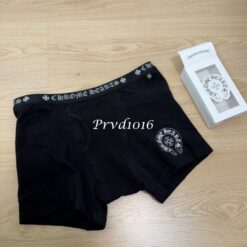 Alternative view of 實拍免運 Chrome Hearts 克羅心 經典字母腰頭 交叉馬蹄印花 潮流平口褲 內褲 男生 質感內著