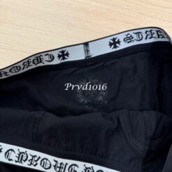 實拍免運 Chrome Hearts 克羅心 經典字母腰頭 交叉馬蹄印花 潮流平口褲 內褲 男生 質感內著：圖片 7