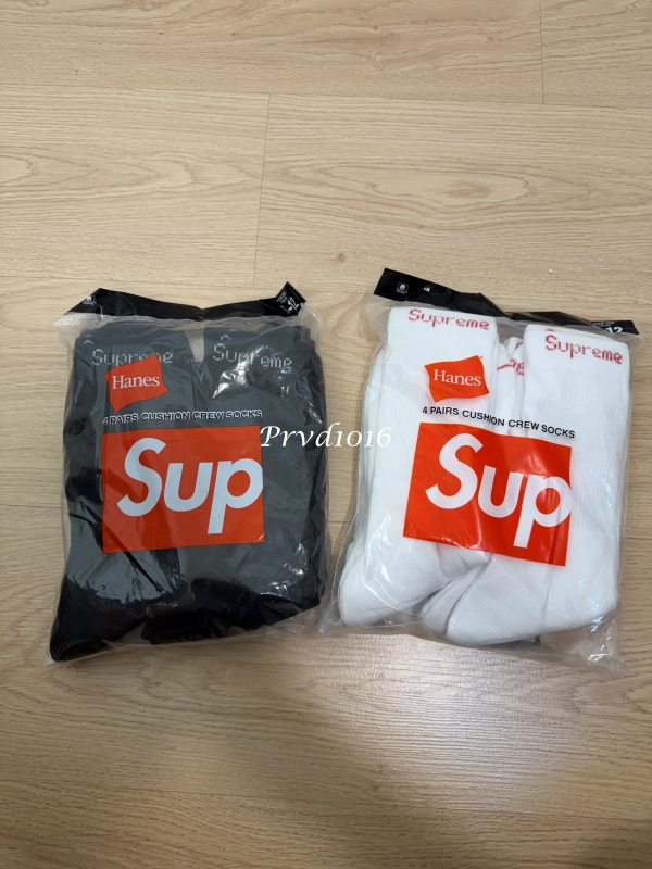實拍免運 Supreme x Hanes Crew Socks 中筒襪 經典款 潮流 穿搭 街頭男女素色長襪:圖片 3