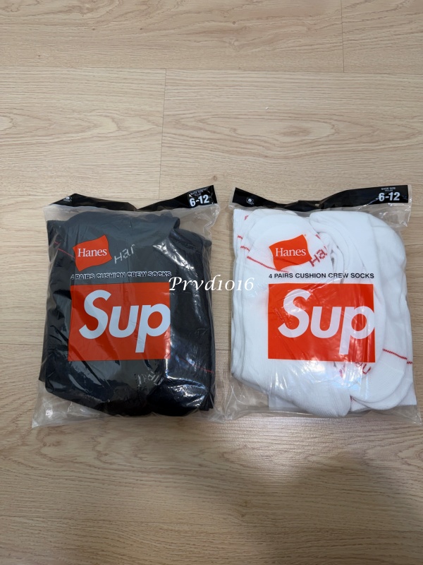 實拍免運 Supreme x Hanes Crew Socks 中筒襪 經典款 潮流 穿搭 街頭男女素色長襪:圖片 11