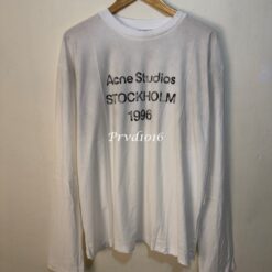 實拍免運 Acne Studios Stockholm 1996 復古刷舊長袖T恤 長袖上衣 潮流 穿搭 街頭男女質感：圖片 5
