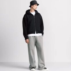(現貨專區)實拍免運 Dior 經典老花 Oblique 壓花拼接 針織連帽外套 奢華老錢風 高級街頭 潮流穿搭 男女同款：圖片 4