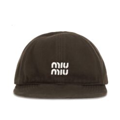 實拍免運 Miu Miu 經典刺繡LOGO 復古短簷棒球帽 男女同款 百搭老帽 潮流穿搭 遮陽帽 鴨舌帽 街頭質感 質感配件:圖片 3