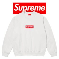 實拍免運 Supreme 25FW Washed Box Logo Crewneck 水洗 經典 盒標 衛衣 長袖大學T 男女同款 黑灰白紅深藍：圖片 11