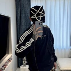 實拍免運 Adidas Originals x Thug Club TC 聯名款 側拉鍊 立領風衣外套 男款 黑色 灰色 潮流 街頭 穿搭 戶外：圖片 3