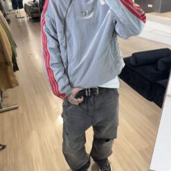 實拍免運 Adidas Originals x Thug Club TC 聯名款 側拉鍊 立領風衣外套 男款 黑色 灰色 潮流 街頭 穿搭 戶外：圖片 6