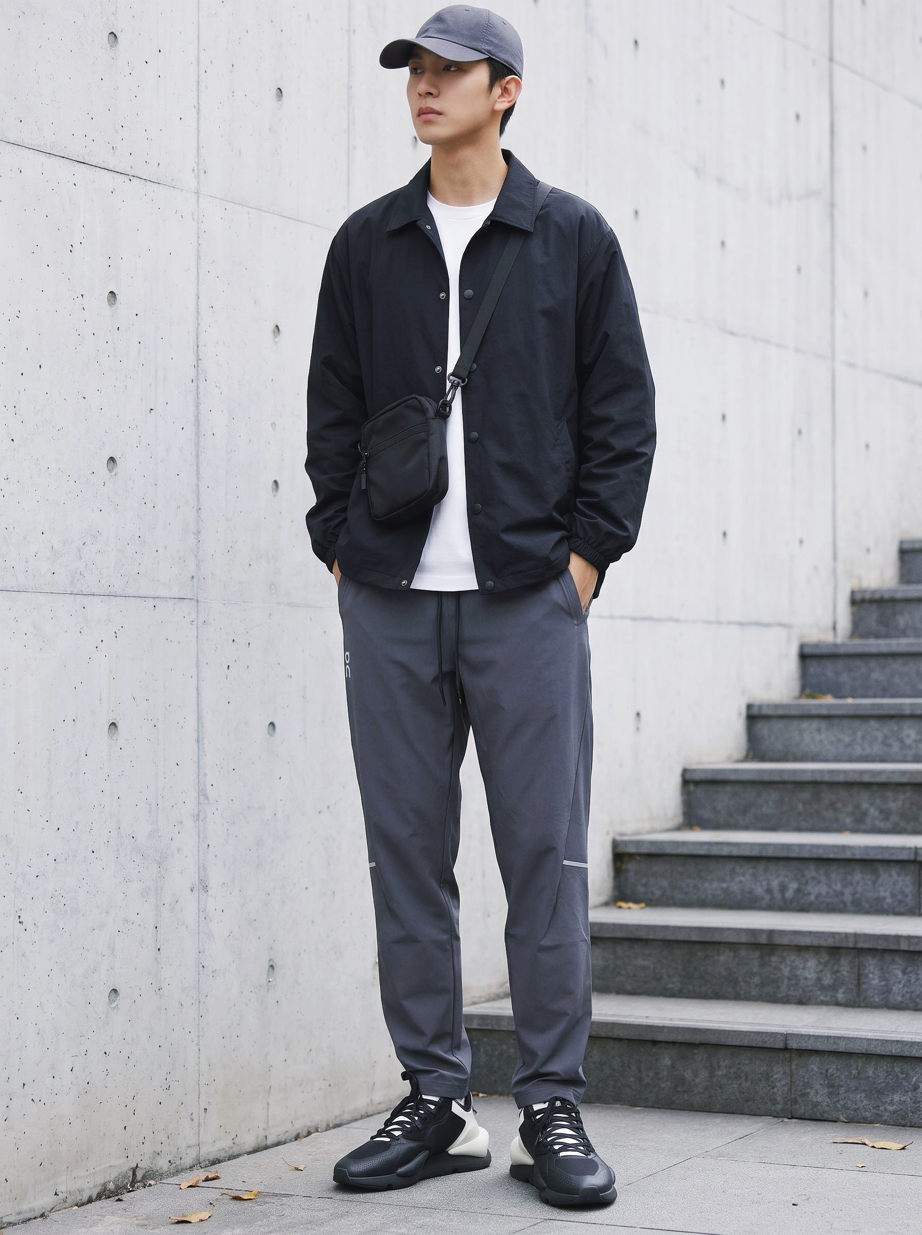 實拍免運 On Running Weather Pants 瑞士機能 輕量防風束口長褲 男款 灰色 跑步 訓練 城市機能 穿搭 戶外:圖片 3