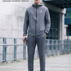 實拍免運 On Running Weather Pants 瑞士機能 輕量防風束口長褲 男款 灰色 跑步 訓練 城市機能 穿搭 戶外:圖片 4
