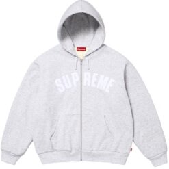 實拍免運 Supreme Arc Thermal Lined Zip Up Hooded Sweatshirt 弧形字母 反光 Logo 華夫格內裡 重磅連帽外套 頂級潮流 美式街頭 穿搭 男款：圖片 3
