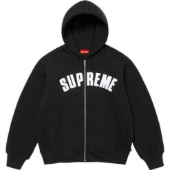Alternative view of 實拍免運 Supreme Arc Thermal Lined Zip Up Hooded Sweatshirt 弧形字母 反光 Logo 華夫格內裡 重磅連帽外套 頂級潮流 美式街頭 穿搭 男款