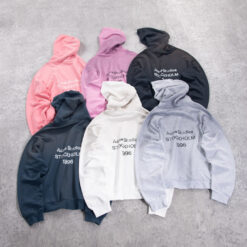 實拍免運 Acne Studios 1996 字母印花 手工噴砂做舊 質感連帽T恤 慵懶風 美式街頭 潮流穿搭 男女同款