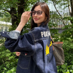 實拍免運 HUMAN MADE x Pokemon 皮卡丘 聯名款 刺繡工裝 丹寧外套 美式復古 潮流穿搭 男女同款:圖片 4