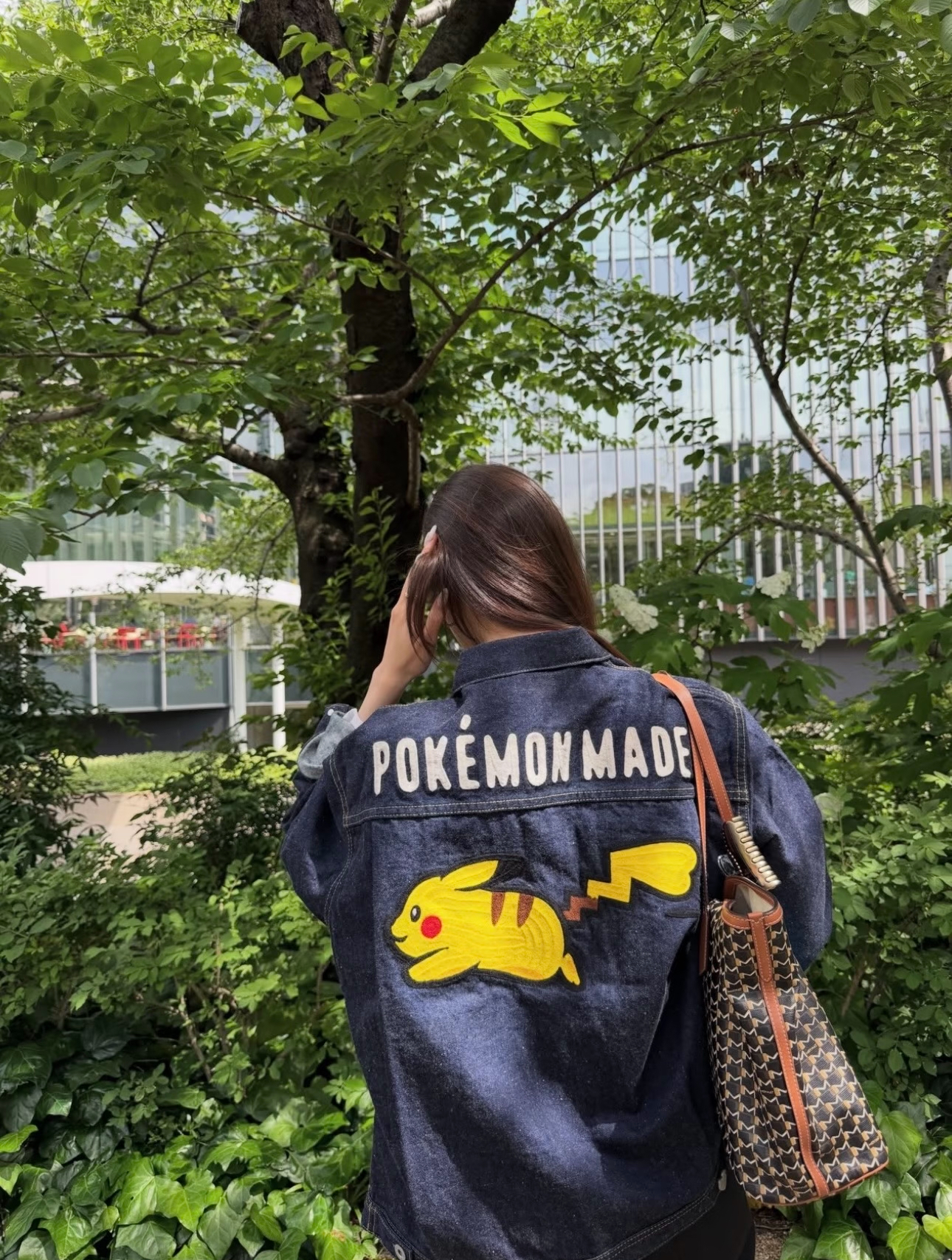 實拍免運 HUMAN MADE x Pokemon 皮卡丘 聯名款 刺繡工裝 丹寧外套 美式復古 潮流穿搭 男女同款:圖片 3