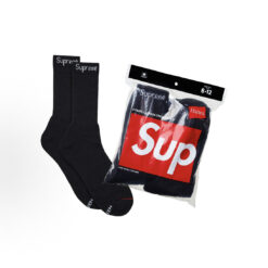 Alternative view of 實拍免運 Supreme x Hanes Crew Socks 中筒襪 經典款 潮流 穿搭 街頭男女素色長襪