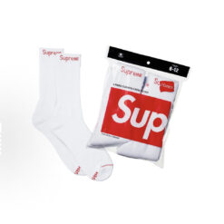 實拍免運 Supreme x Hanes Crew Socks 中筒襪 經典款 潮流 穿搭 街頭男女素色長襪